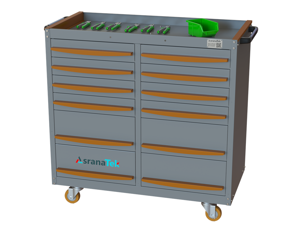 Workshop Tool Trolley, 12 Drawers